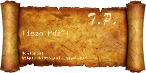 Tiszo Pál névjegykártya
